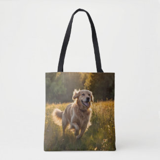 Golden Retriever Elegant Shoulder Tote Bag トートバッグ