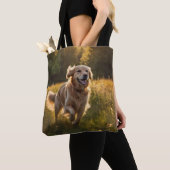 Golden Retriever Elegant Shoulder Tote Bag トートバッグ (クローズアップ)