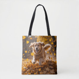 Golden Retriever Elegant Shoulder Tote Bag トートバッグ