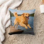 Golden Retriever Elegant Throw Pillow クッション (ブランケット)