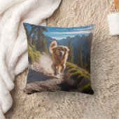 Golden Retriever Elegant Throw Pillow クッション (ブランケット)
