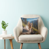 Golden Retriever Elegant Throw Pillow クッション (椅子)