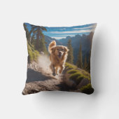 Golden Retriever Elegant Throw Pillow クッション (裏面)