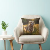 Golden Retriever Elegant Throw Pillow クッション (椅子)