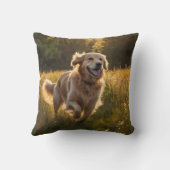 Golden Retriever Elegant Throw Pillow クッション (裏面)