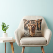 Golden Retriever Elegant Throw Pillow クッション (椅子)