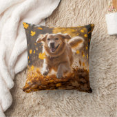 Golden Retriever Elegant Throw Pillow クッション (ブランケット)