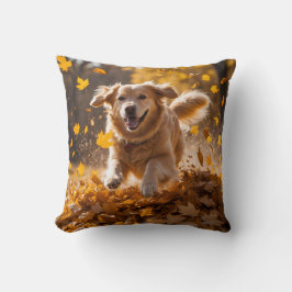 Golden Retriever Elegant Throw Pillow クッション