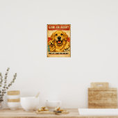 Golden Retriever Encouragement Poster ポスター (キッチン)