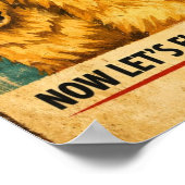 Golden Retriever Encouragement Poster ポスター (角)