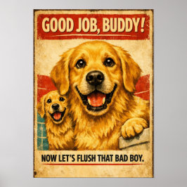 Golden Retriever Encouragement Poster ポスター