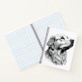 Golden Retriever Engraving Style Hardcover Journal ノートブック (内部)