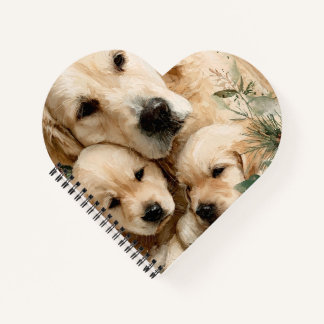 Golden Retriever Family Puppies ノートブック