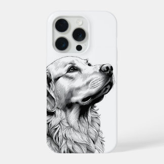 Golden Retriever Fine Line Art Phone Case | Artist iPhone 15 Proケース
