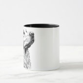 Golden Retriever Fine Line Art Portrait | Elegant  マグカップ (中央)