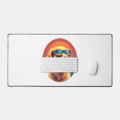 Golden Retriever for Kids Boys Girls Sunglasses Pe デスクマット (キーボード&マウス)