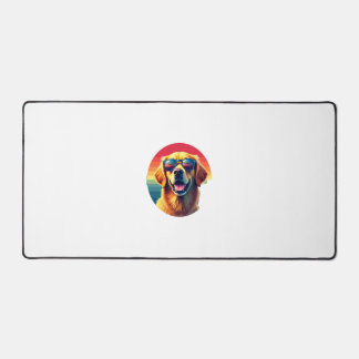 Golden Retriever for Kids Boys Girls Sunglasses Pe デスクマット