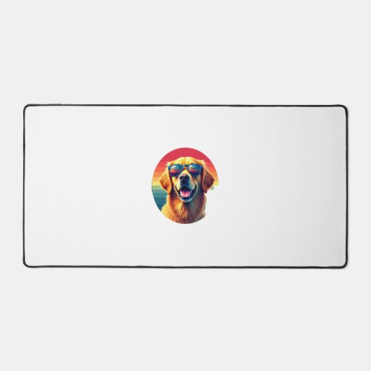Golden Retriever for Kids Boys Girls Sunglasses Pe デスクマット (正面)