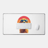 Golden Retriever for Kids Boys Girls Sunglasses Pe デスクマット (キーボード&マウス)