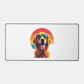 Golden Retriever for Kids Boys Girls Sunglasses Pe デスクマット