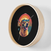 Golden Retriever for Kids Boys Girls Sunglasses Pe 壁時計 (傾斜)