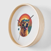 Golden Retriever for Kids Boys Girls Sunglasses Pe 壁時計 (傾斜)