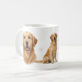 Golden Retriever Full Wrap Mug Design コーヒーマグカップ (正面左)