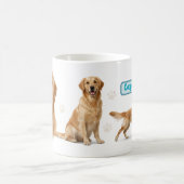 Golden Retriever Full Wrap Mug Design コーヒーマグカップ (中央)