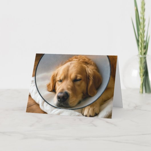 Golden Retriever Get Well Soon カード (正面)
