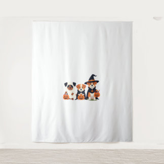 Golden Retriever Ghost Halloween Trick Or Treat Do タペストリー