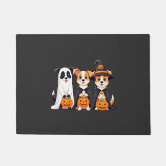 Golden Retriever Ghost Halloween Trick Or Treat Do ドアマット