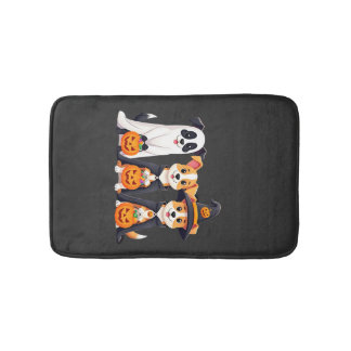 Golden Retriever Ghost Halloween Trick Or Treat Do バスマット