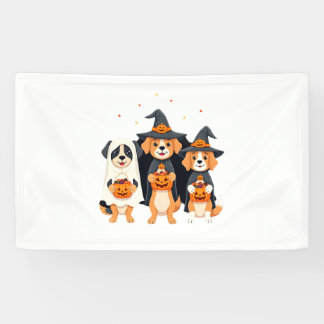Golden Retriever Ghost Halloween Trick Or Treat Do 横断幕