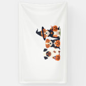 Golden Retriever Ghost Halloween Trick Or Treat Do 横断幕 (縦)