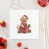 Golden Retriever Gift Wrap スタンダードランチョンナプキン (インサイチュ)