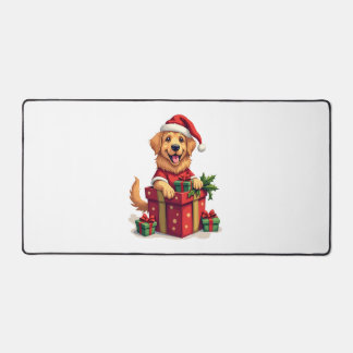 Golden Retriever Gift Wrap デスクマット