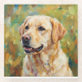 Golden Retriever Glass Coasters for Dog Lovers ガラスコースター