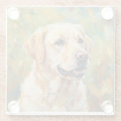 Golden Retriever Glass Coasters for Dog Lovers ガラスコースター (裏面)