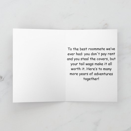 Golden Retriever Gotcha Day Celebration カード (内部)