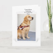 Golden Retriever Guide Dog Graduation カード (正面)