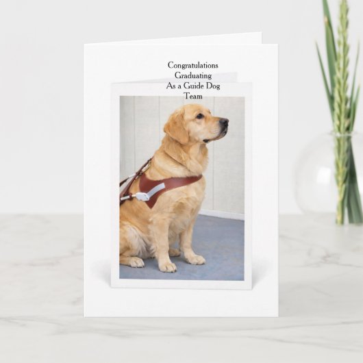 Golden Retriever Guide Dog Graduation カード (正面)