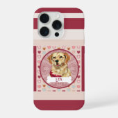 Golden Retriever Heart iPhone 11 Pro Case iPhoneケース (裏面)