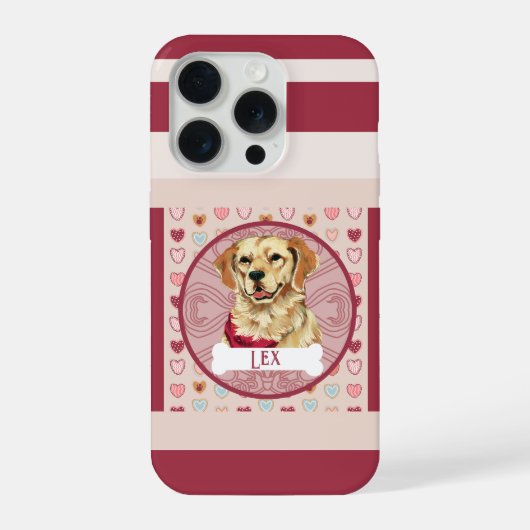Golden Retriever Heart iPhone 11 Pro Case iPhoneケース (裏面)