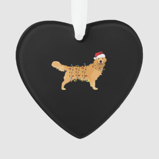 Golden Retriever Holiday Christmas Light Essential オーナメント