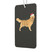 Golden Retriever Holiday Christmas Light Essential カーエアーフレッシュナー (左)