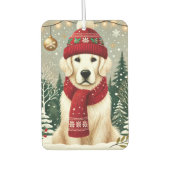 Golden Retriever in Festive Sweater - Cozy Christm カーエアーフレッシュナー (正面)