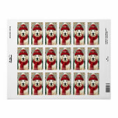 Golden Retriever in Festive Sweater - Cozy Christm ラベル (フルシート)