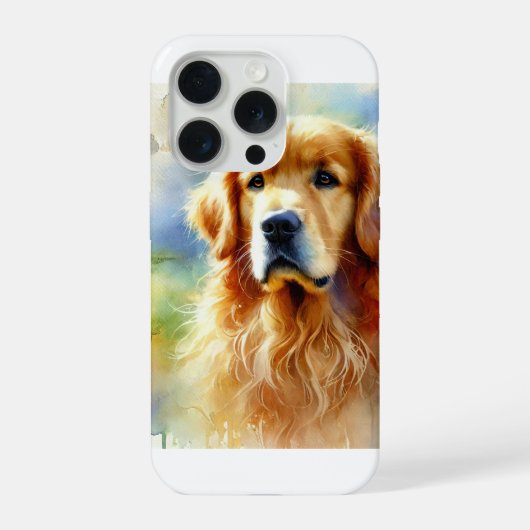 Golden Retriever in Harmony 010924AREF126 - Waterc iPhoneケース (裏面)