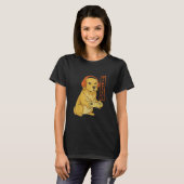 Golden Retriever Japanese Gamer Men Boy Funny Vide Tシャツ (正面フル)