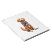 Golden Retriever July 4th Vintage Patriotic Tee 2 ノートパッド (アングル)